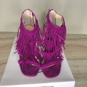 Steve Madden Fringly Purple Suede Sandal